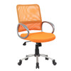 Boss Mesh Back W/ Pewter Finish Task Chair Orange