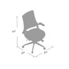 Boss Black Mesh Flip Arm Chair