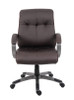 Boss Double Plush Mid Back Executive Chair Brown