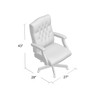 BOSS Executive Slate Grey Commercial Grade Linen Chair With Driftwood Finish Frame