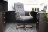 BOSS Executive Slate Grey Commercial Grade Linen Chair With Driftwood Finish Frame