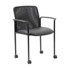 Boss Mesh Guest Chair with Casters, Black
