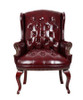 Boss Wingback Traditional Guest Chair In Burgundy