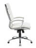 Boss Executive CaressoftPlus Chair with Metal Chrome Finish White