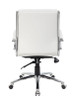 Boss Executive CaressoftPlus Chair with Metal Chrome Finish - Mid Back White