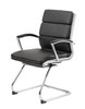 Boss Executive CaressoftPlus Chair with Metal Chrome Finish - Guest Chair Black