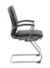 Boss Executive CaressoftPlus Chair with Metal Chrome Finish - Guest Chair Black