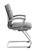 Boss Executive CaressoftPlus Chair with Metal Chrome Finish - Guest Chair Grey