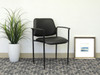 Boss Square Back  Diamond Stacking Chair W/Arm In Black Caressoft