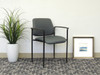 Boss Square Back  Diamond Stacking Chair W/Arm In Grey
