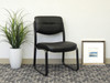 Boss Leather Sled Base Side Chair