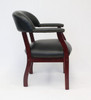 Boss Captain's guest, accent or dining chair in Black Vinyl