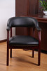 Boss Captain's guest, accent or dining chair in Black Vinyl