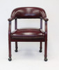 Boss Captain's guest, accent or dining chair in Burgundy Vinyl W/ Casters