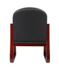 Boss Mahogany Frame guest, accent or dining chair In Black Fabric