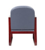 Boss Mahogany Frame guest, accent or dining chair in Grey Fabric