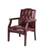 Boss Traditional Oxblood Vinyl guest, accent or dining chair W/ Mahogany Finish