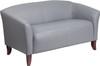 TYCOON Imperial Series Gray Leather Loveseat