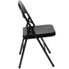 2 Pk. TYCOON Series Double Braced Black Metal Folding Chair