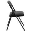 TYCOON Series Metal Folding Chairs with Padded Seats | Set of 2 Black Metal Folding Chairs