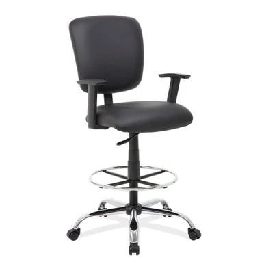 Smartlink Task Stool Task Stool with Footring and Chrome Base | Furniture Tycoon