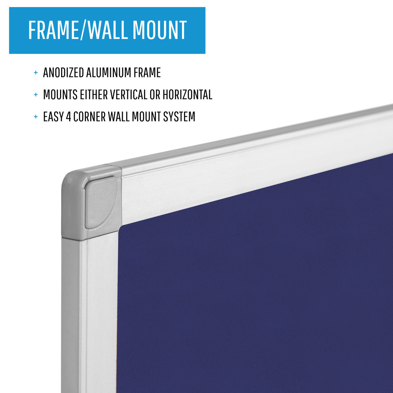 Board Inner Frame MasterVision Ayda Blue Felt Bulletin Board Aluminum Frame | Furniture ...
