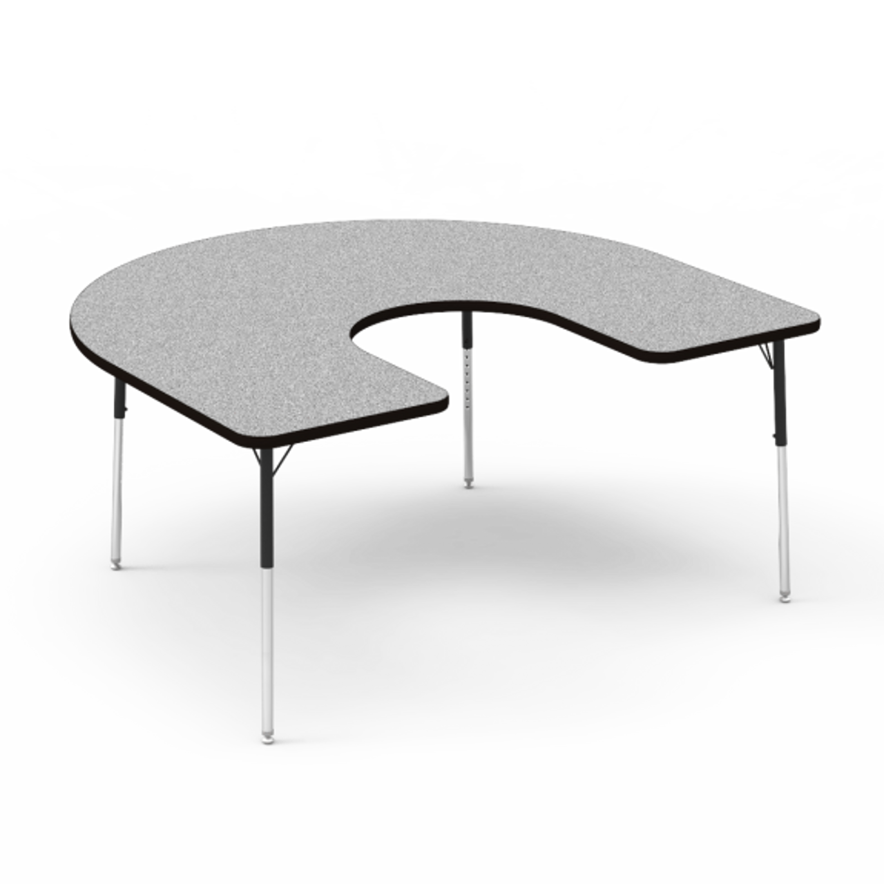 Buy 4000 Series 60 x 66 Horseshoe Activity Table, Grey Nebula Top, Char  Black Edge, Char Black Frame