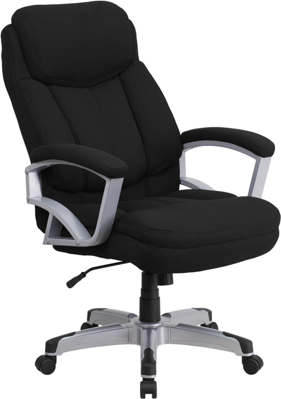 TYCOON Series Big Tall 500 lb. Rated Black Fabric Executive Swivel Ergonomic Office Chair with Arms