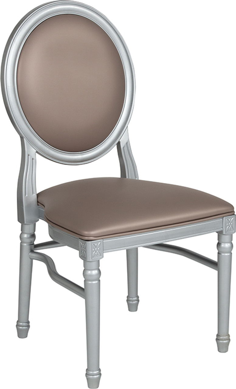 Tycoon Series 900 Lb Capacity King Louis Chair With Taupe Vinyl