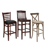 Wood Restaurant Barstools