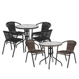 Glass Patio Table and Chair Sets