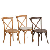 Wood Cross Back Chairs