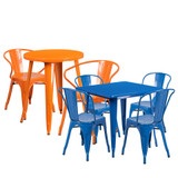 Metal Colorful Table and Chair Sets