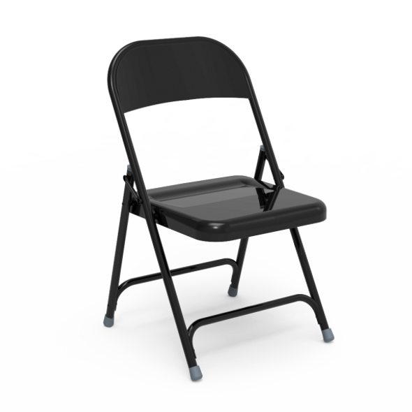 162 Series Steel Folding Chair, Char Black Frame