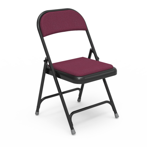 188 Series Steel Folding Chair, Upholstered Seat and Back, Ruby Sedona Fabric, Char Black Frame 188 Series Steel Folding Chair, Upholstered Seat and Back, Ruby Sedona Fabric, Char Black Frame
