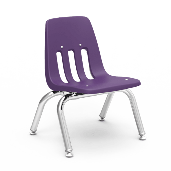 9000 Series 10" Classroom Chair, Purple Iris Bucket, Chrome Frame, Preschool