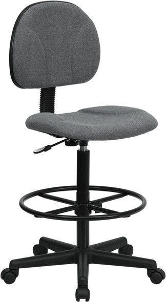 Gray Fabric Drafting Chair (Cylinders: 22.5''-27''H or 26''-30.5''H)