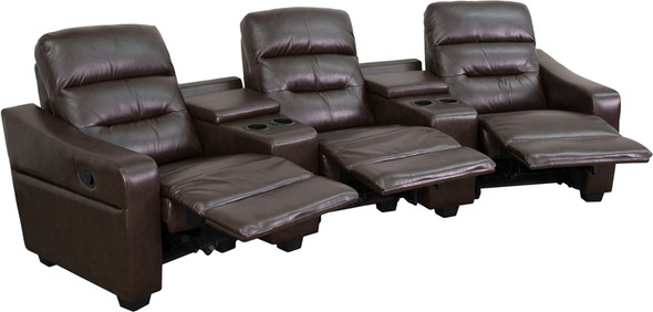 Theatre Seats | Leather Reclining Home Theatre Sectional Sofa