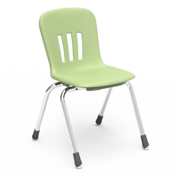 Metaphor Series 16" Classroom Chair, Green Apple Bucket, Chrome Frame, 3rd - 4th Grade