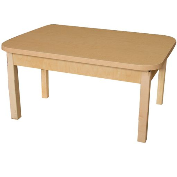 24" x 48" Rectangle High Pressure Laminate Table with Hardwood Legs