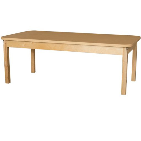 30" x 60" Rectangle High Pressure Laminate Table with Hardwood Legs