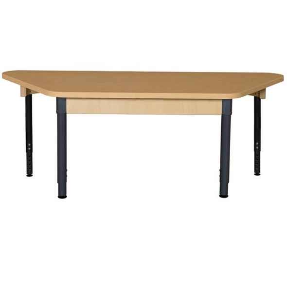 Trapezoidal High Pressure Laminate Table with Adjustable Legs