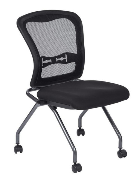 Deluxe Armless Folding Chair With ProGrid® Back