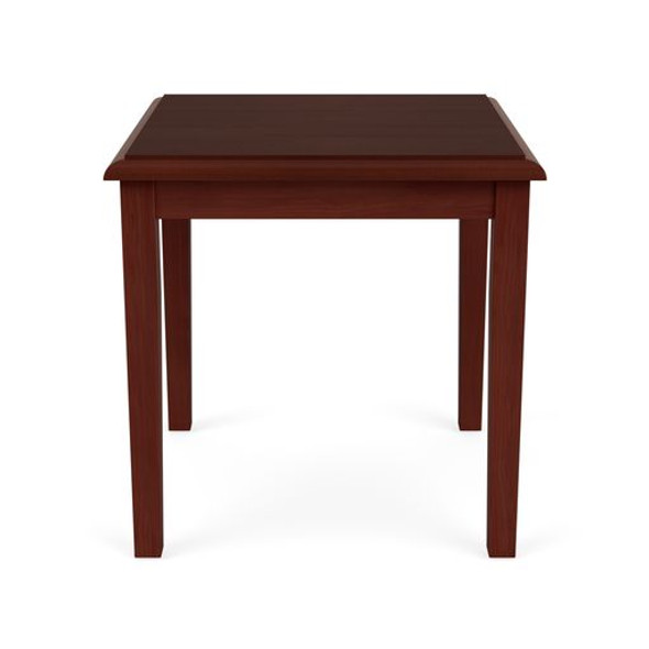 Lenox Wood Waiting Reception End Table Wood Frame 20x20" Solid Wood Top