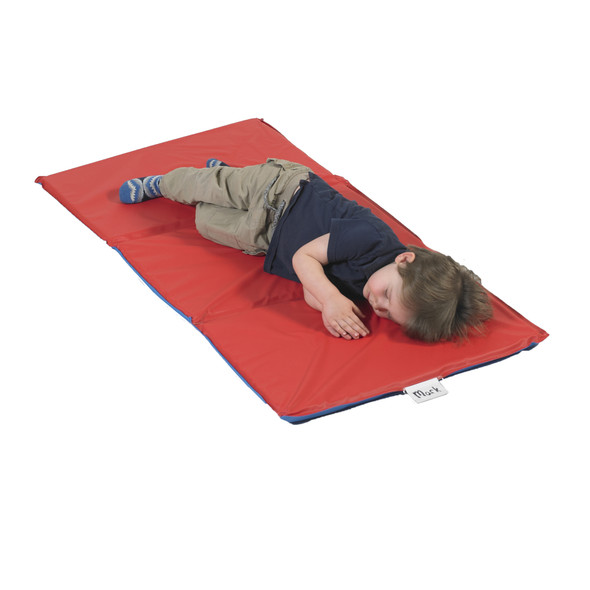 Infection Control Folding Rest Mat - Red/Blue 3 Sections