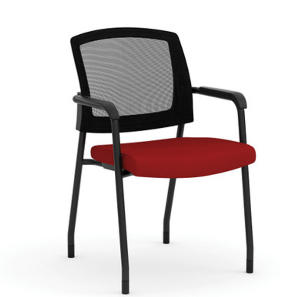 Micro Mesh Back Side Chair with Arms - Fabric