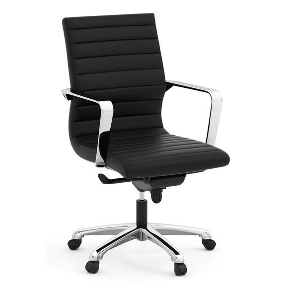 Executive Mid Back Chair with Chrome Frame