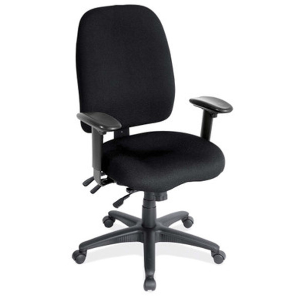 High Back Task Chair with Adjustable Arms and Black Frame