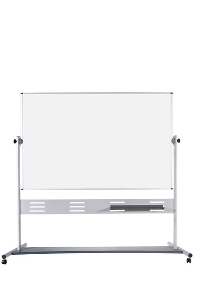 MasterVision Magnetic Double-Sided Dry-Erase Mobile Revolving Easel, Grey