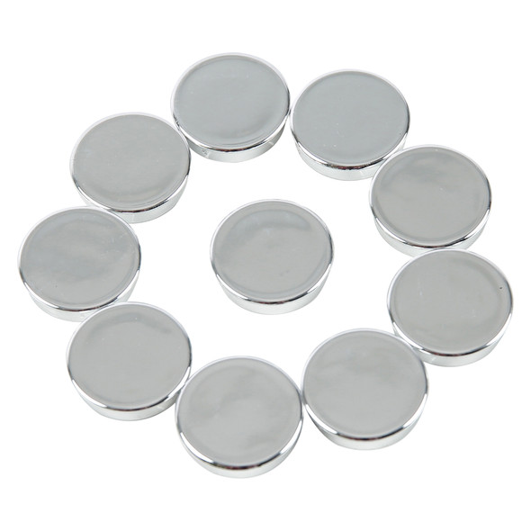 MasterVision Super Silver Magnets, 1" Diameter, Pack of 10